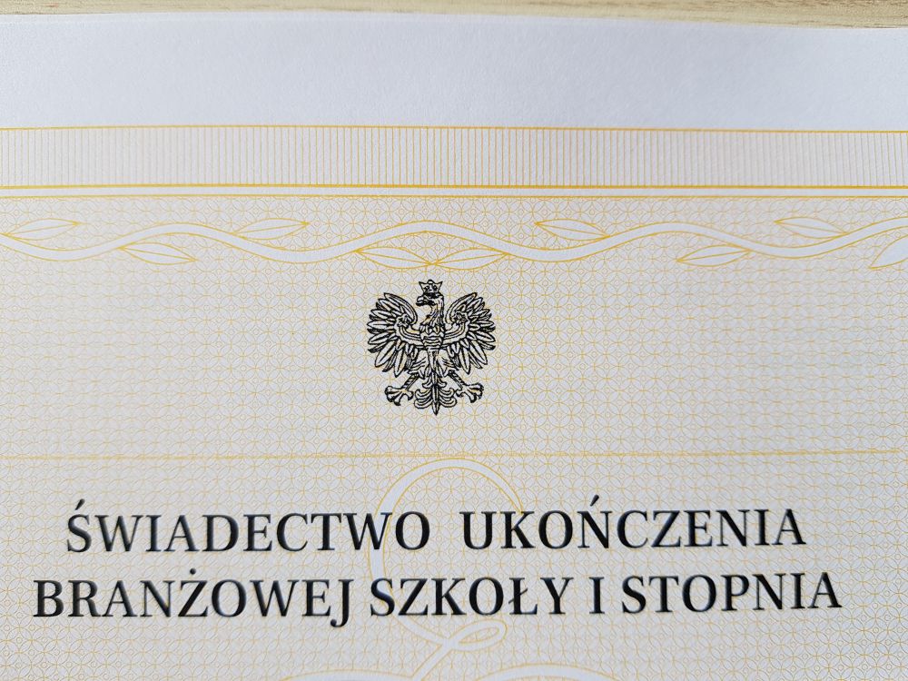 Świadectwo ukończenia szkoły