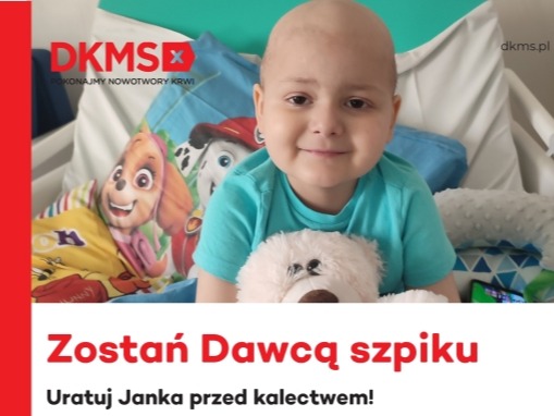 Zostań Dawcą Szpiku. Pomóż Jasiowi.